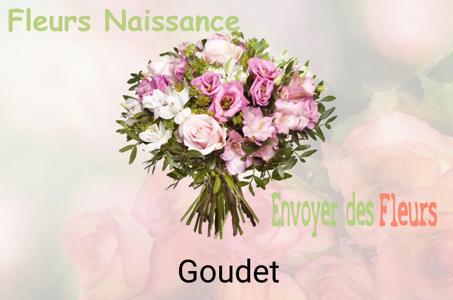 Bouquet de fleurs de naissance livré à Goudet